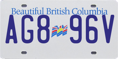 BC license plate AG896V
