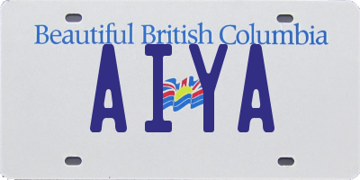 BC license plate AIYA