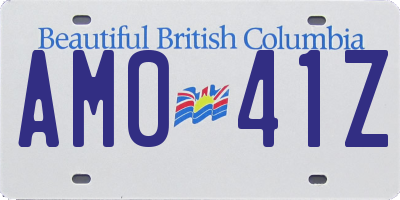 BC license plate AM041Z