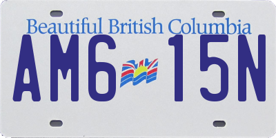 BC license plate AM615N