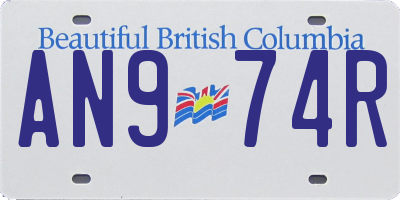 BC license plate AN974R