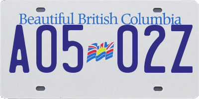 BC license plate AO502Z