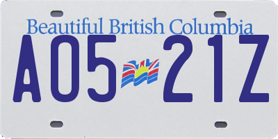 BC license plate AO521Z