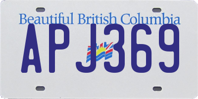 BC license plate APJ369