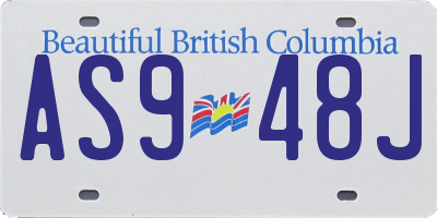 BC license plate AS948J
