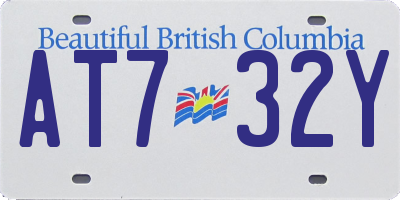 BC license plate AT732Y