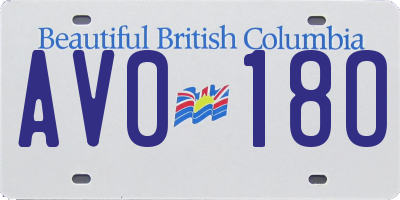 BC license plate AV018O