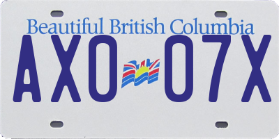 BC license plate AX007X
