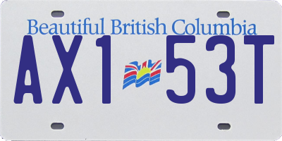 BC license plate AX153T