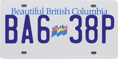 BC license plate BA638P