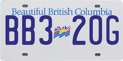 BC license plate BB320G