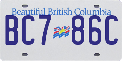 BC license plate BC786C