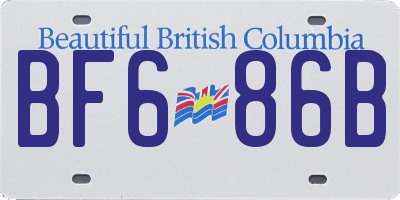 BC license plate BF686B