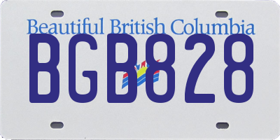 BC license plate BGB828