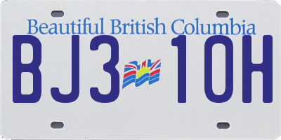 BC license plate BJ310H
