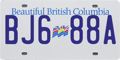 BC license plate BJ688A