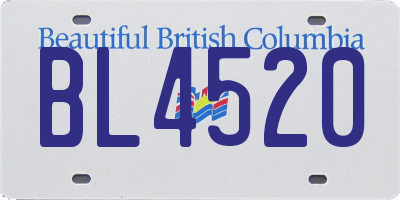 BC license plate BL4520