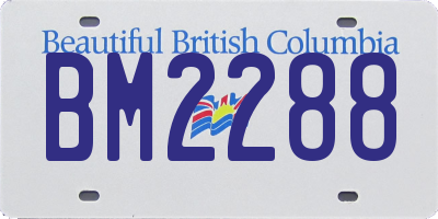 BC license plate BM2288