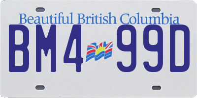 BC license plate BM499D