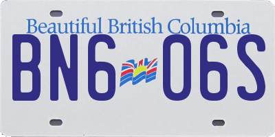 BC license plate BN606S