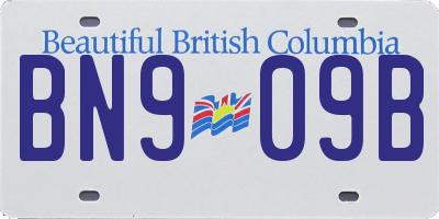 BC license plate BN909B