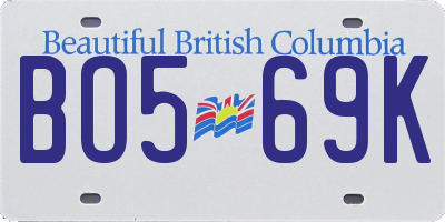 BC license plate BO569K