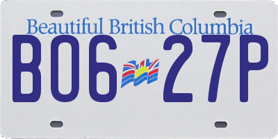 BC license plate BO627P