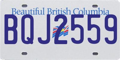 BC license plate BQJ2559