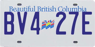 BC license plate BV427E
