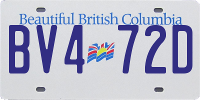 BC license plate BV472D