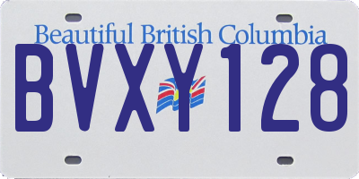 BC license plate BVXY128