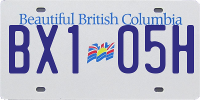BC license plate BX105H