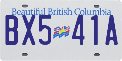 BC license plate BX541A