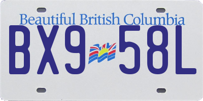 BC license plate BX958L