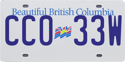 BC license plate CC033W