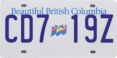 BC license plate CD719Z