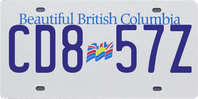 BC license plate CD857Z