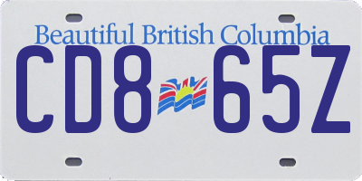 BC license plate CD865Z