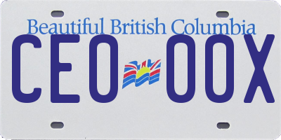 BC license plate CE000X
