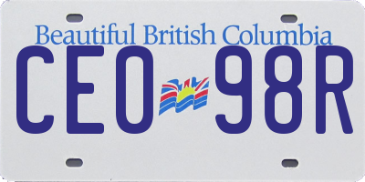 BC license plate CE098R