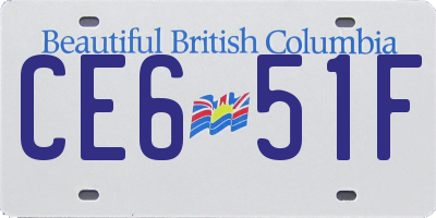 BC license plate CE651F