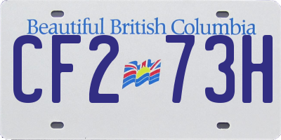 BC license plate CF273H