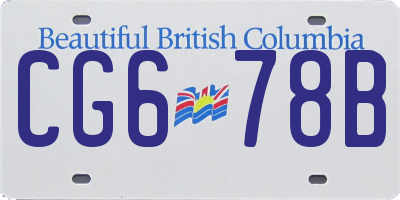 BC license plate CG678B