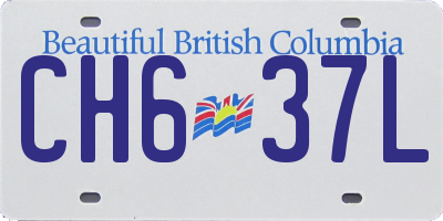 BC license plate CH637L
