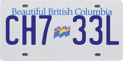 BC license plate CH733L