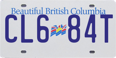 BC license plate CL684T