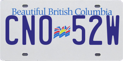 BC license plate CN052W