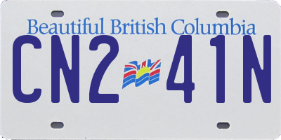 BC license plate CN241N