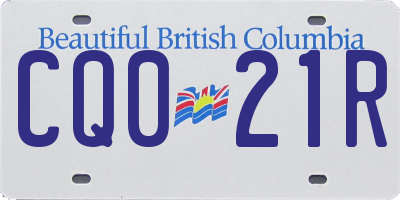BC license plate CQ021R