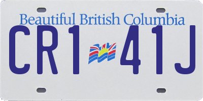 BC license plate CR141J